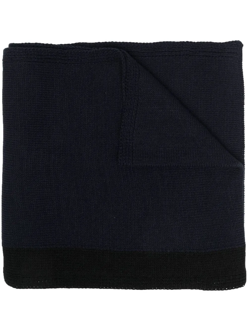 

Ea7 Emporio Armani mascada de canalé con logo estampado - Azul