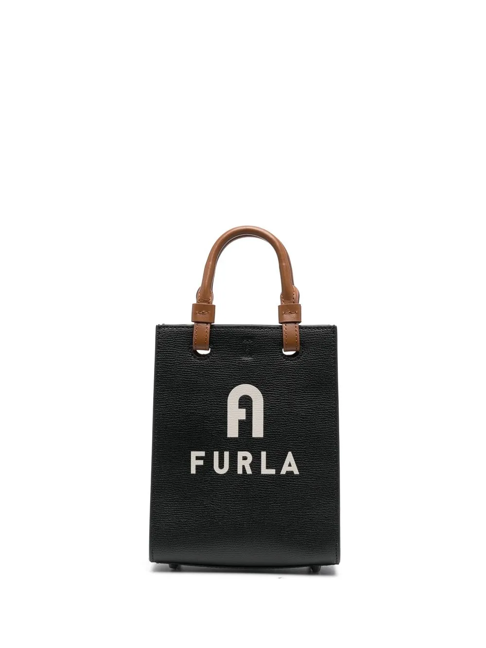 

Furla tote con logo en relieve - Negro