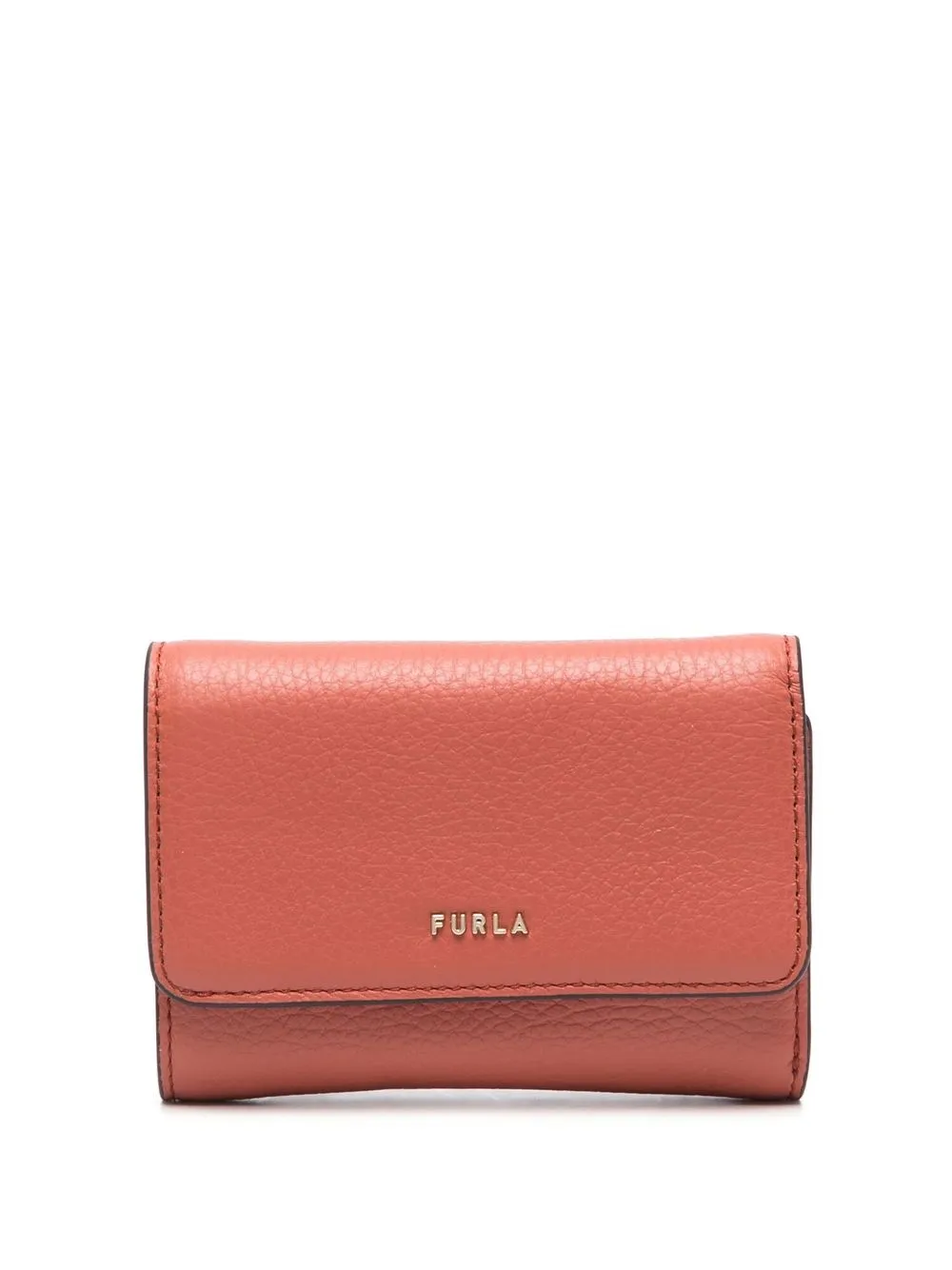 

Furla cartera con placa del logo - Marrón