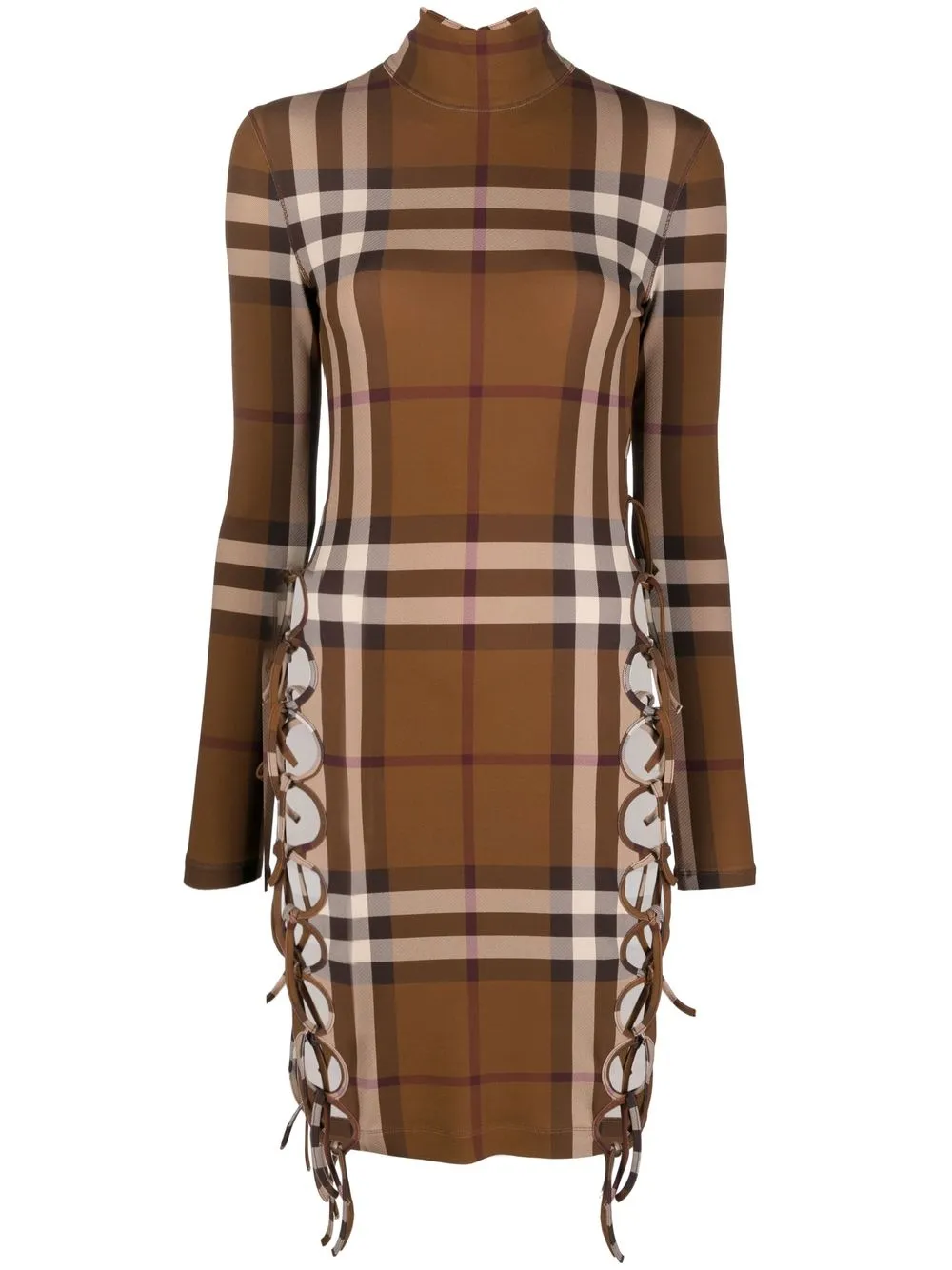 

Burberry vestido midi con cuadros estampados - Marrón