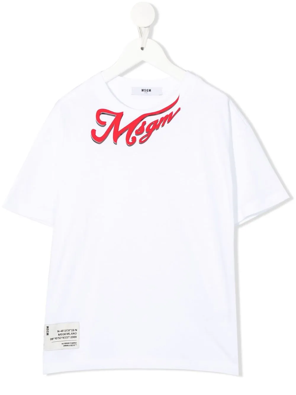 

MSGM Kids playera con logo estampado - Blanco