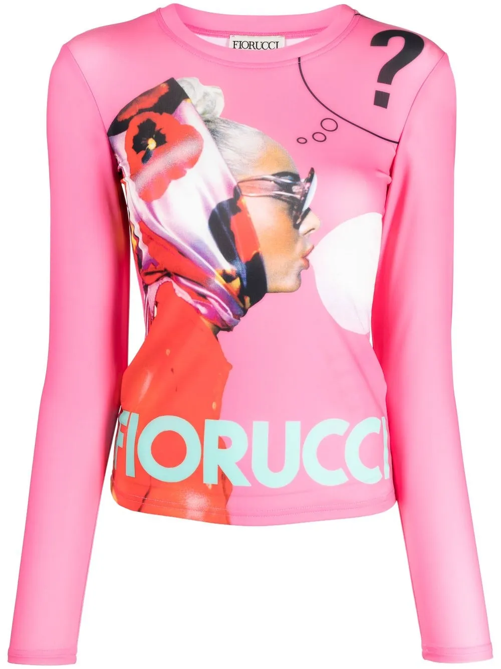 

Fiorucci graphic-print long-sleeve shirt - Pink