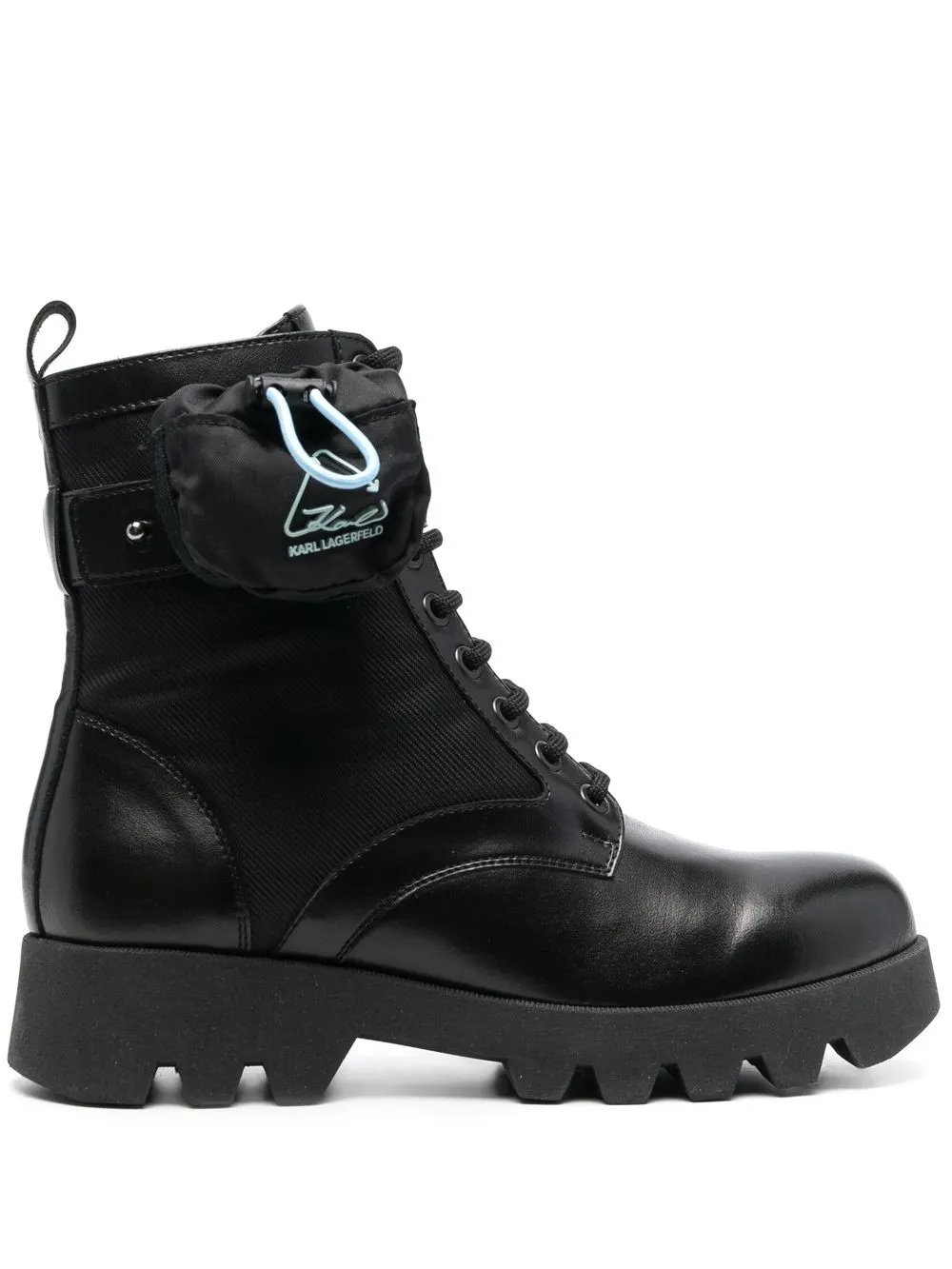 

Karl Lagerfeld 40mm Terra Firma lace-up boots - Black