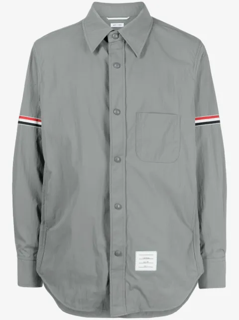Thom Browne Jaqueta piqué com detalhe RWB nas mangas