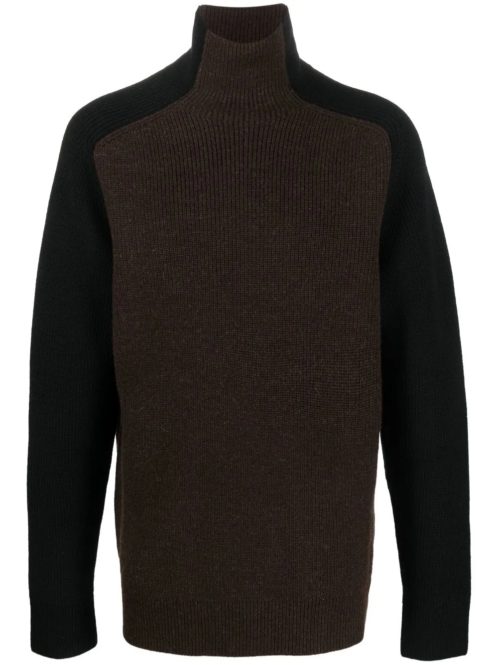 

OAMC panelled roll neck jumper - Brown