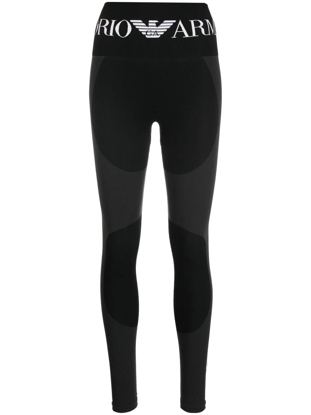 

Ea7 Emporio Armani logo-waistband detail leggings - Black
