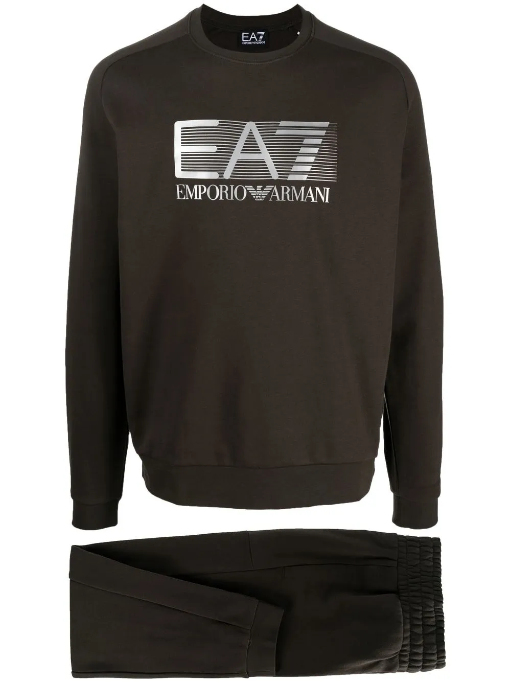 

Ea7 Emporio Armani traje deportivo con logo estampado - Verde
