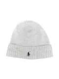 POLO RALPH LAUREN KIDS logo-embroidered knitted beanie - Grey