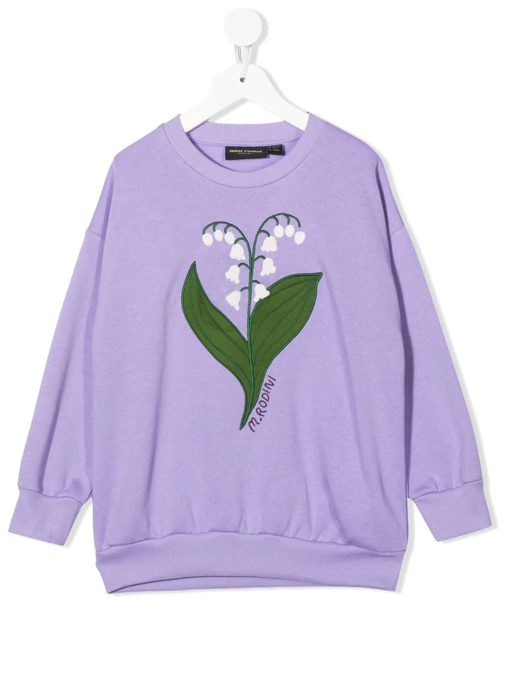 

Mini Rodini sudadera con logo bordado - Morado