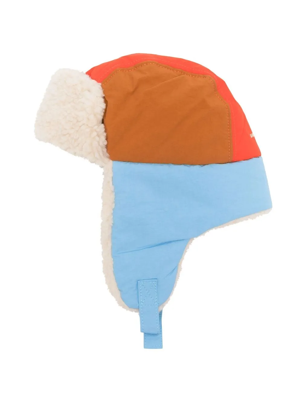 

Bobo Choses colour-block ear-flap hat - Orange