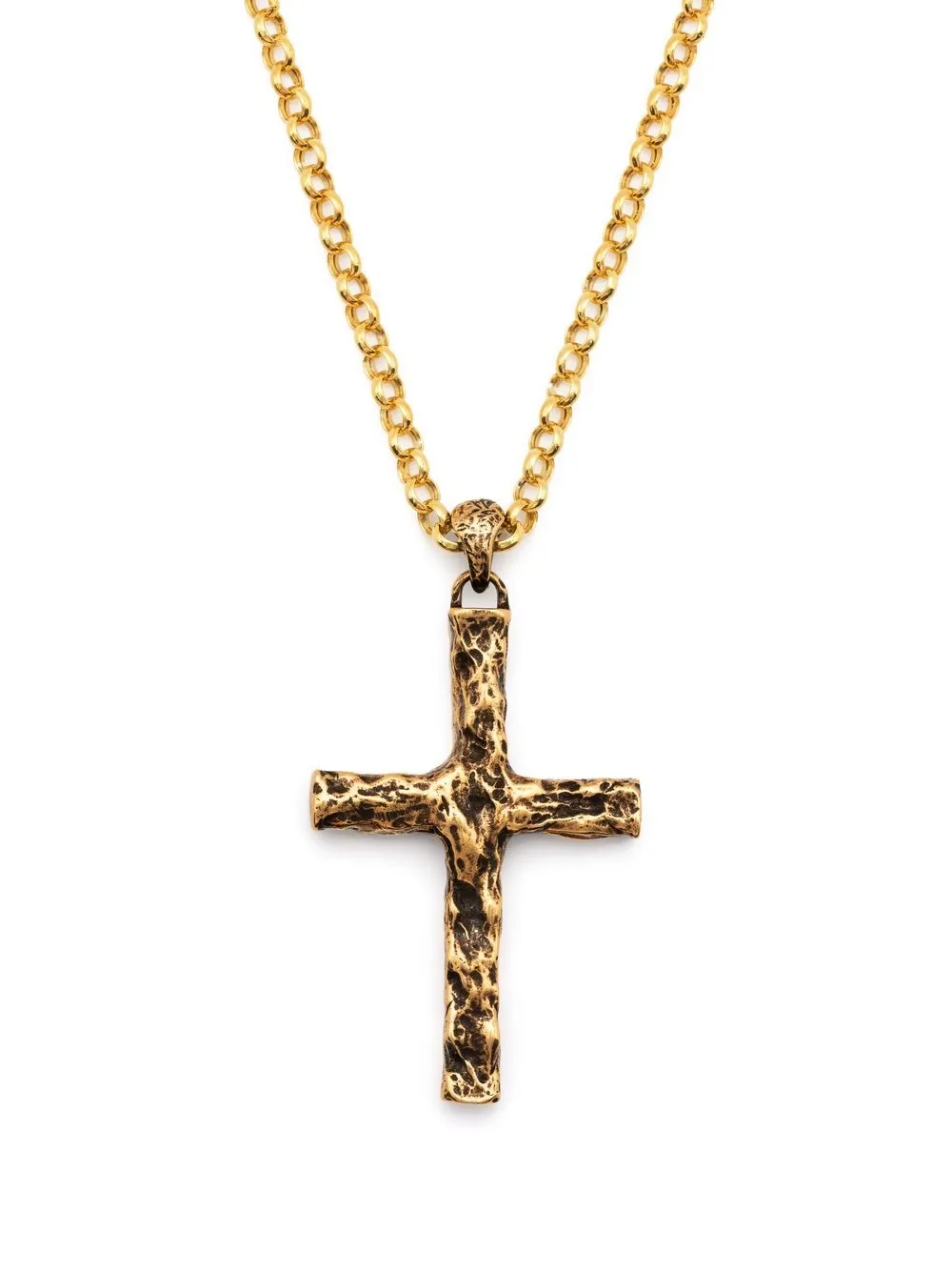 

Loulou x Obsidian chain-link crucifix necklace - Gold