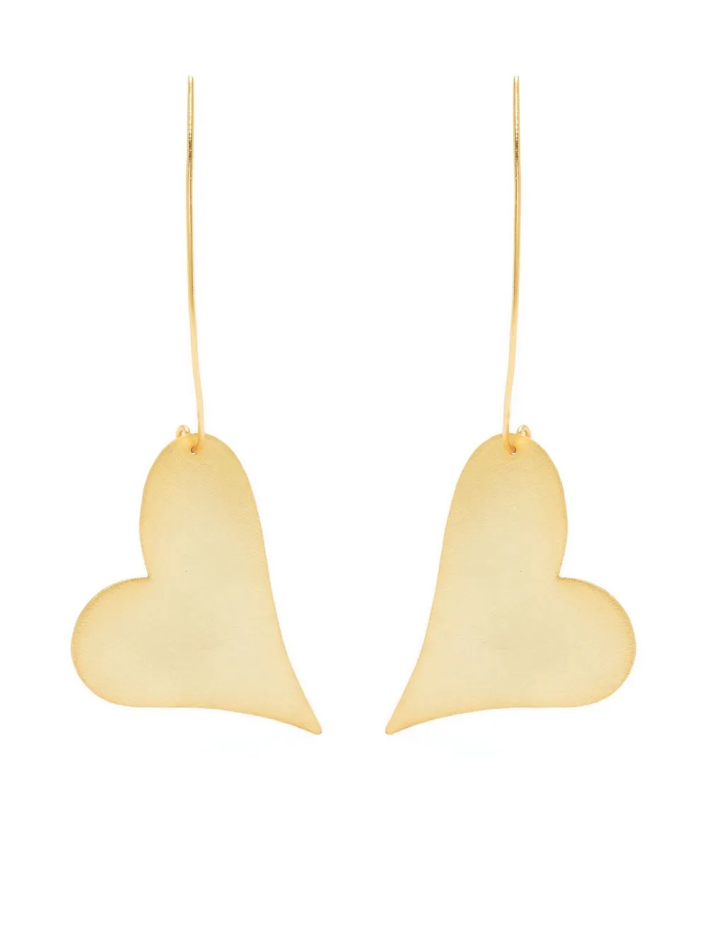 

Loulou aretes con dije de corazón - Dorado