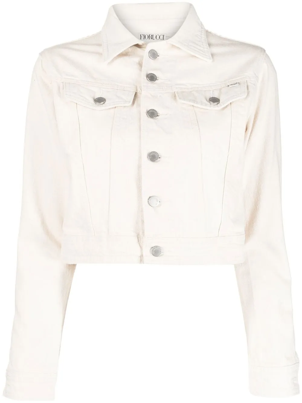 

Fiorucci cropped organic denim jacket - Neutrals