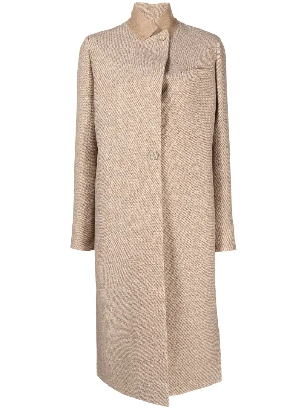 FENDI Cappotto Con Collo Rialzato | Marrone | FARFETCH IT