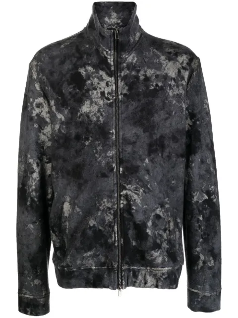 Avant Toi graphic-print zip-up jumper