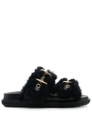 Black Marni Fussbett Slides Marni Fussbett Slippers | Black | FARFETCH main image 2