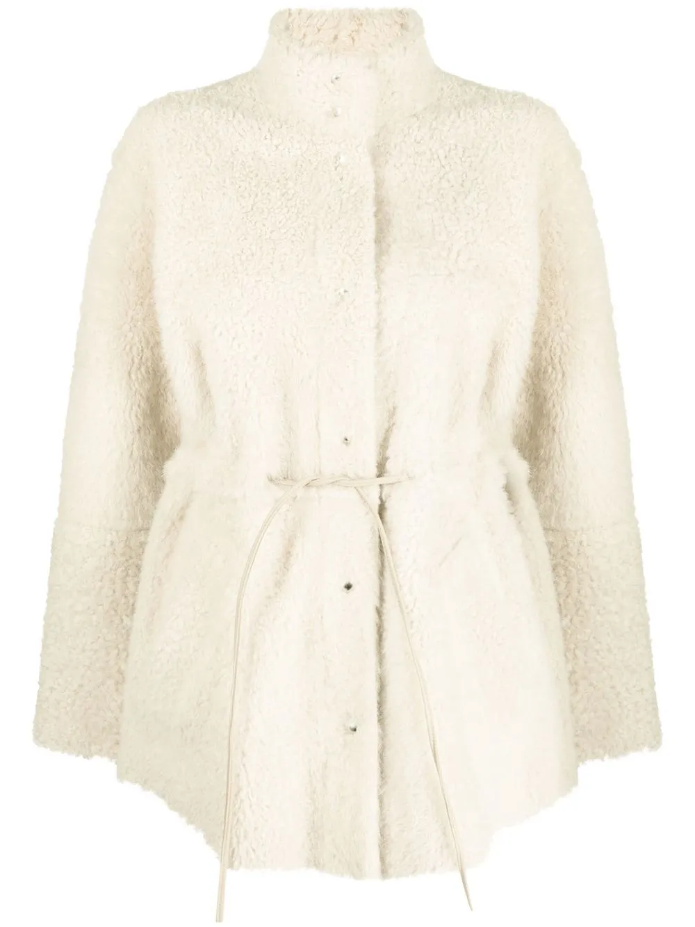 

IRO fleece-texture single-breasted coat - Neutrals