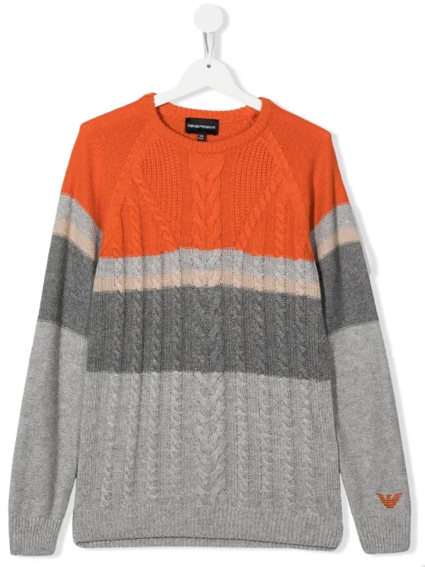 Emporio Armani Kids cable-knit Jumper 