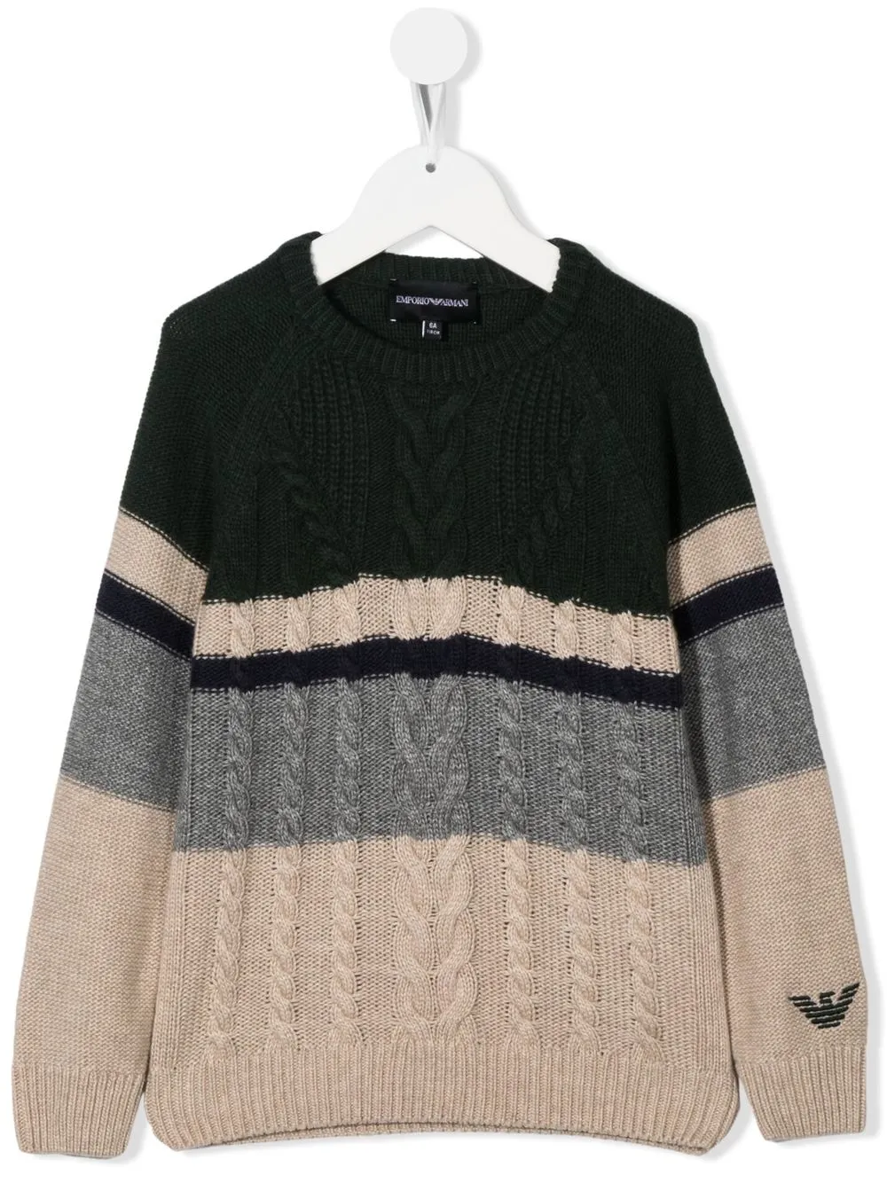 

Emporio Armani Kids cable-knit jumper - Neutrals