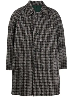 Prada チェック コート | ホワイト | FARFETCH JP