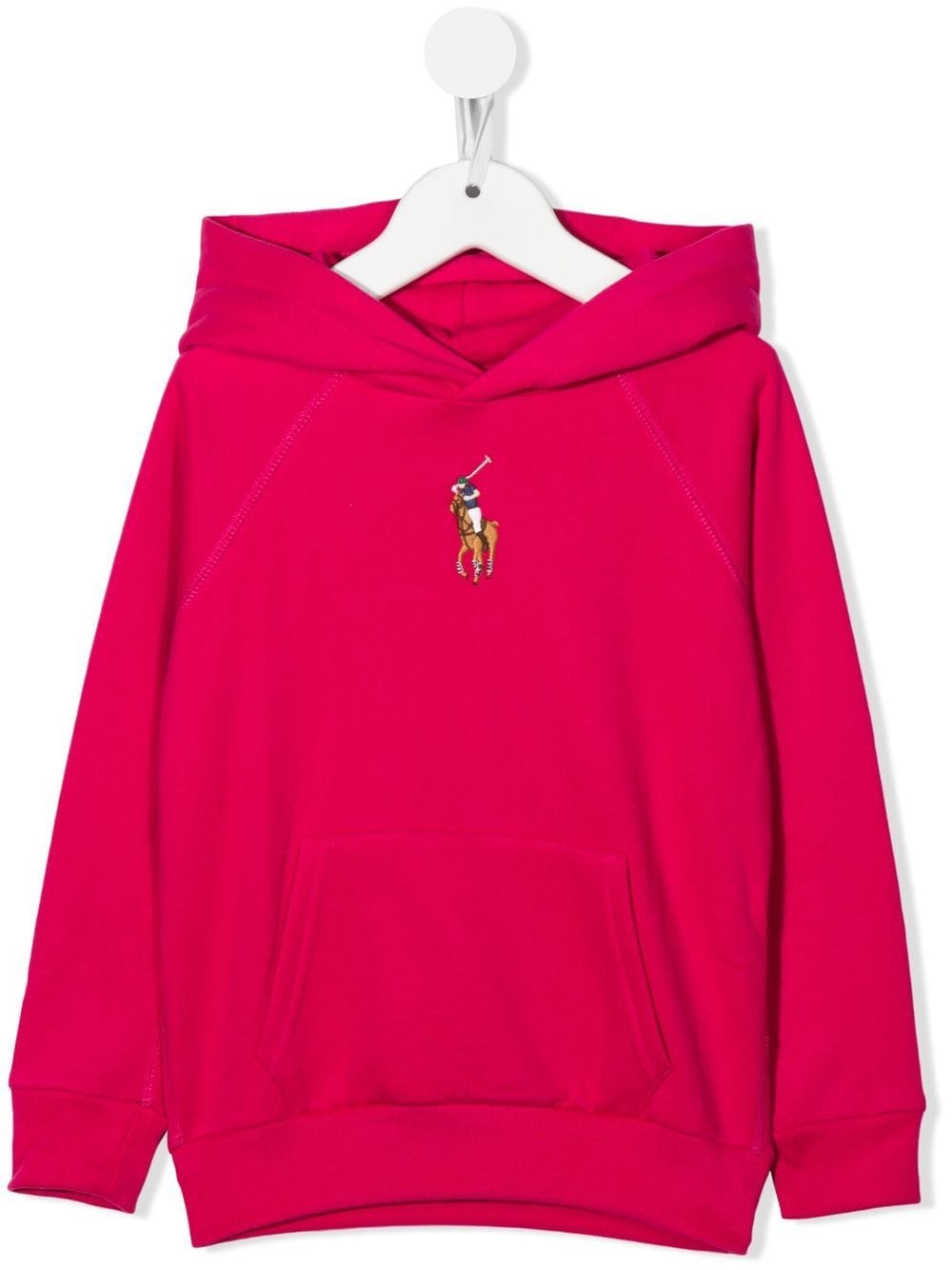 Ralph Lauren Logo-embroidered Long-sleeve Hoodie In Rosa