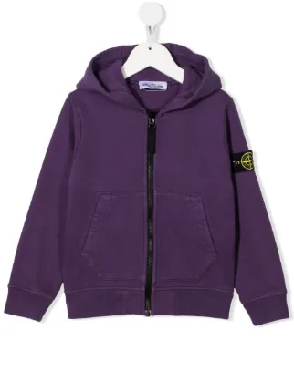 Purple stone island on sale hoodie