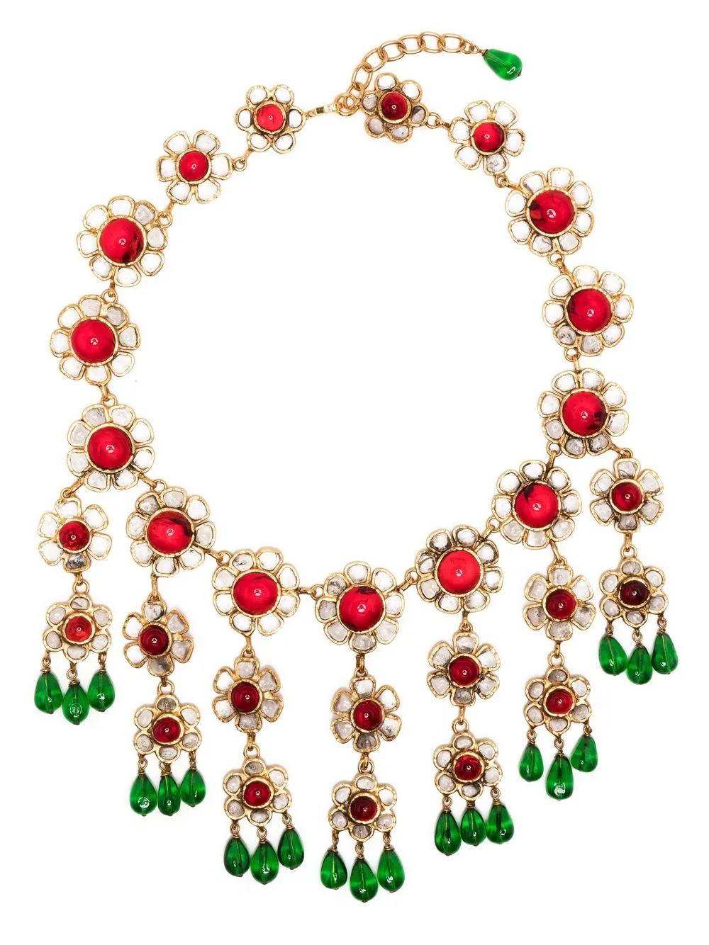 

Gripoix collar con detalle de gemas - Dorado