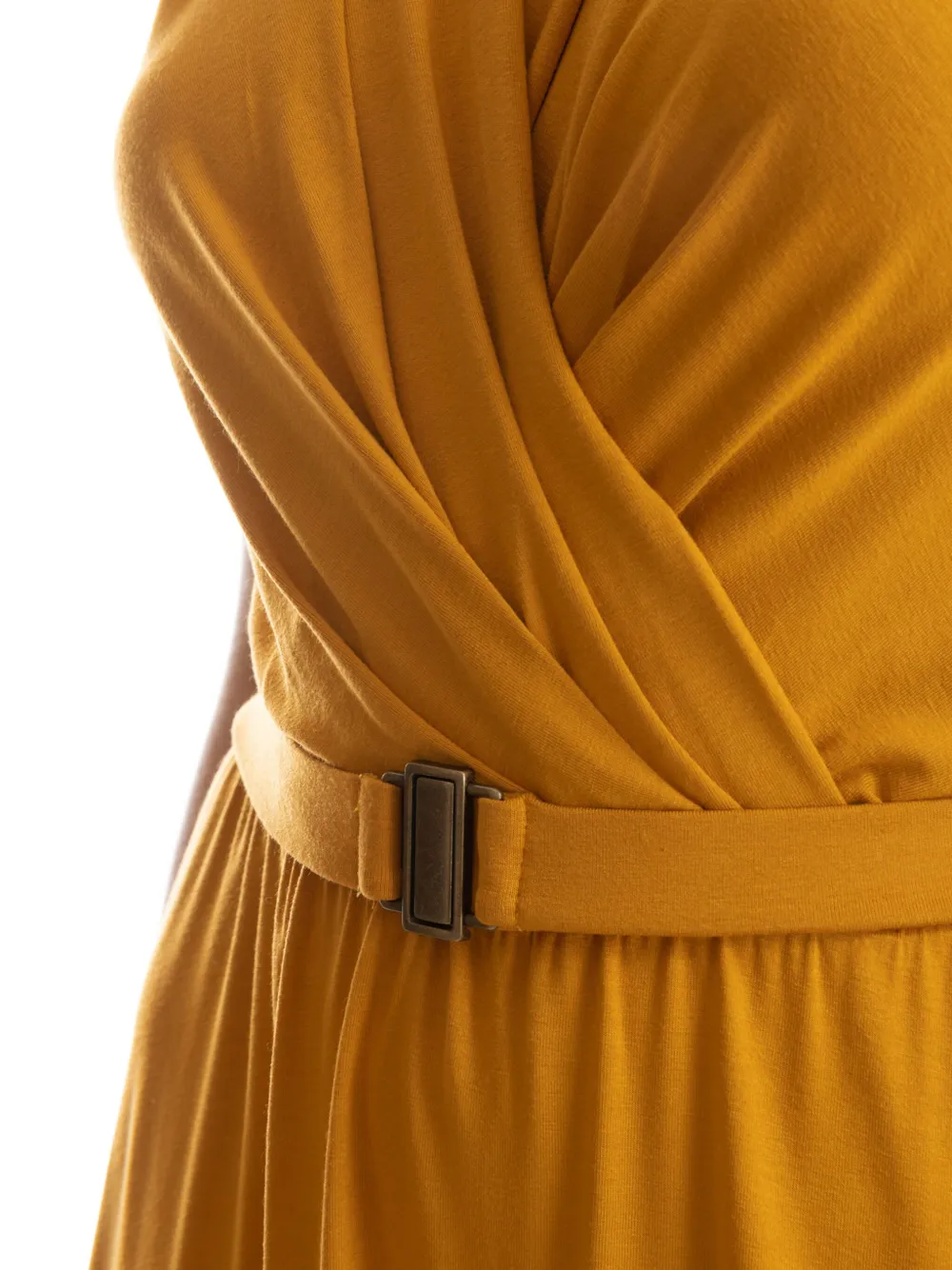 Lygia & Nanny Ibis midi-jurk met ceintuur Geel