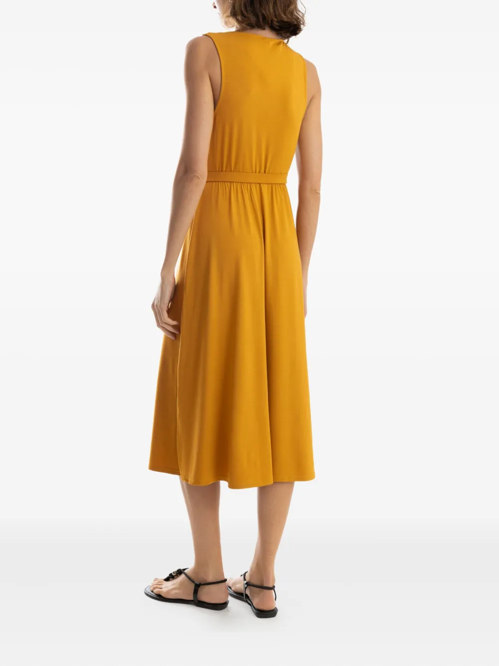 Lygia & Nanny Ibis midi-jurk met ceintuur Geel