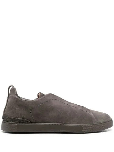 Zegna slip-on suede low-top sneakers