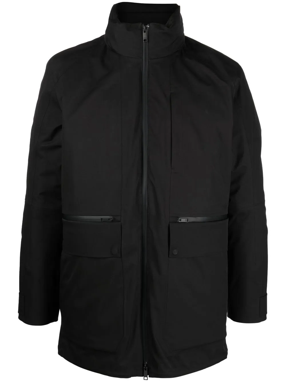 

Zegna padded zip-up coat - Black