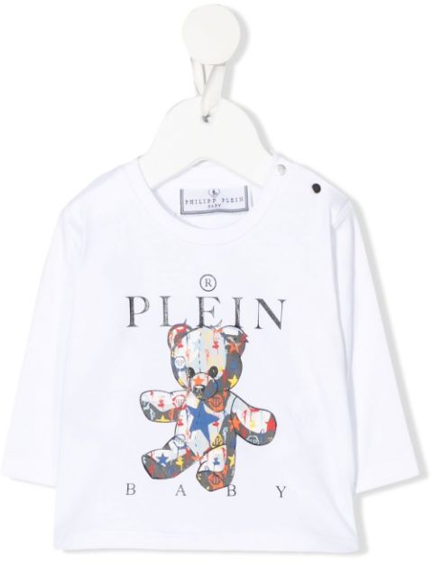Philipp Plein Junior logo-print long-sleeve T-shirt 