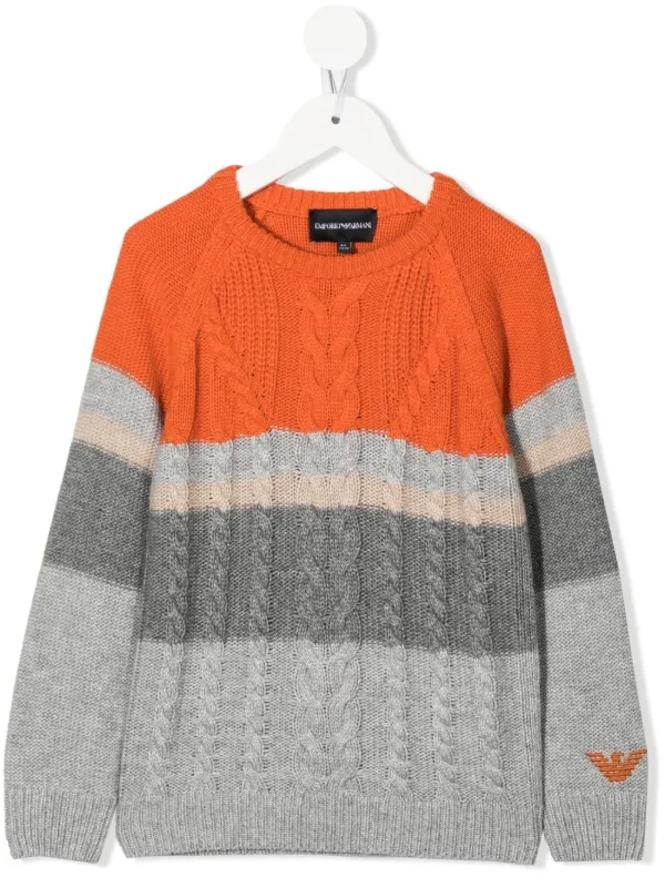 Emporio Armani Kids cable-knit Jumper 