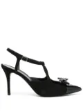 Alessandra Rich bow-detail 110mm pumps - Black