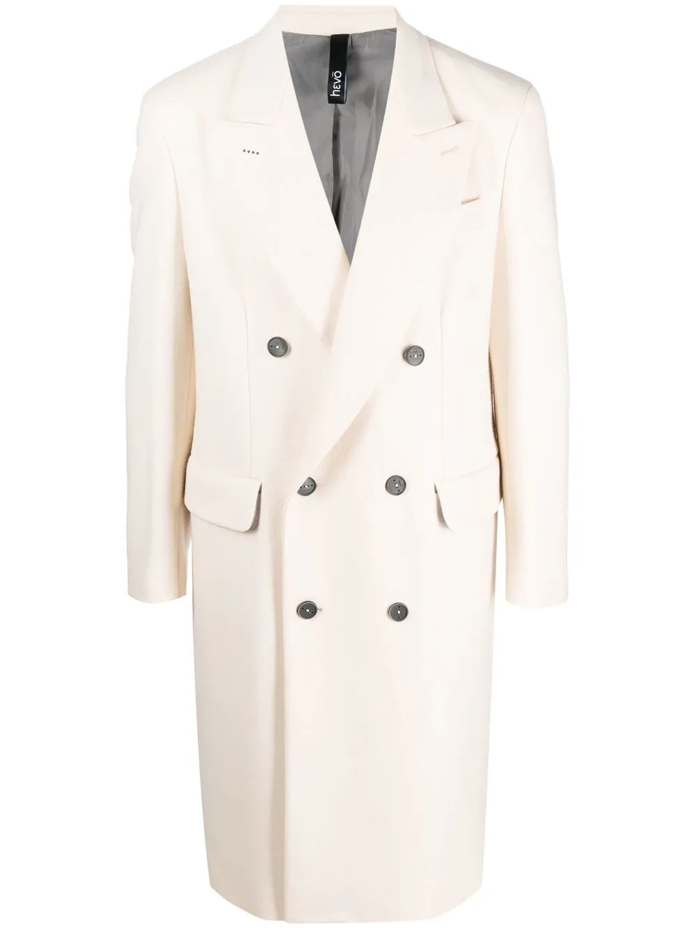 

Hevo mid-length double-breasted coat - Neutrals