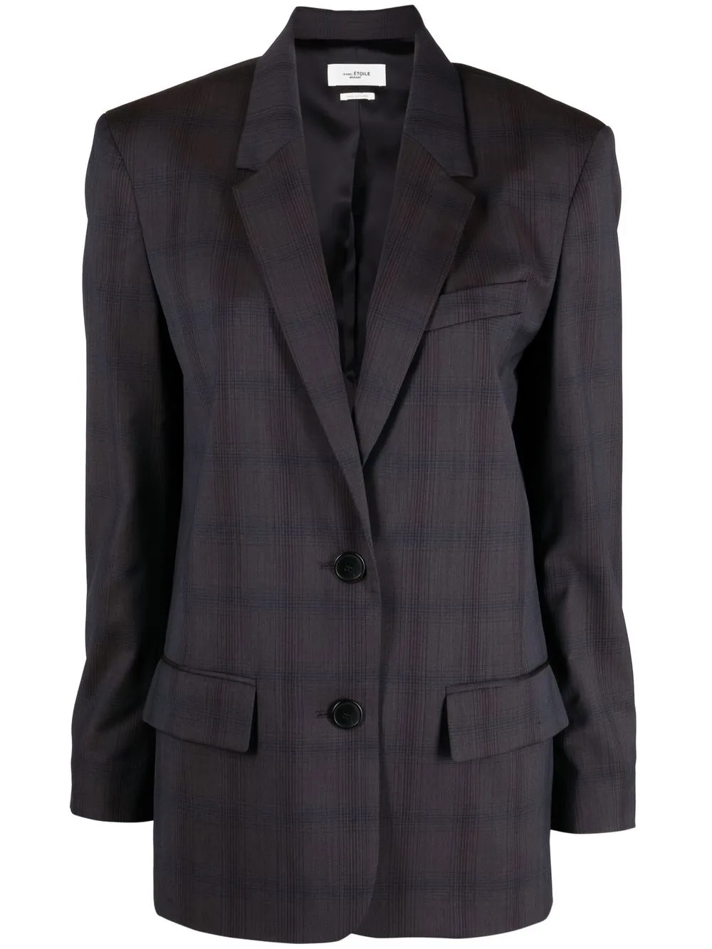 

Isabel Marant Étoile blazer a cuadros con botones - Azul