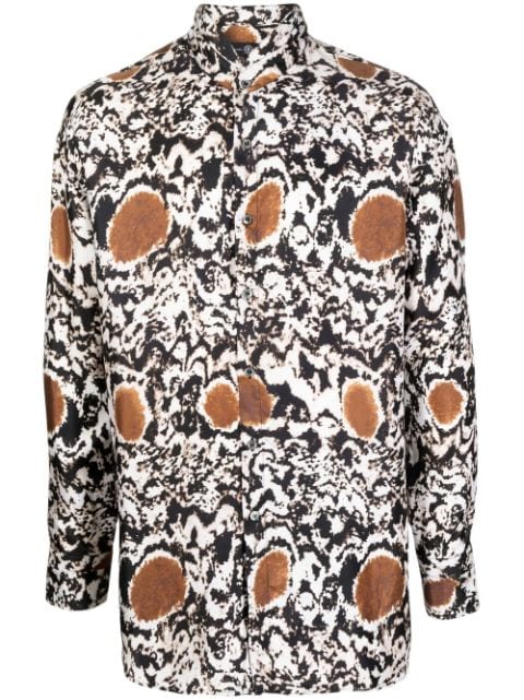Edward Crutchley abstract-pattern long-sleeve shirt
