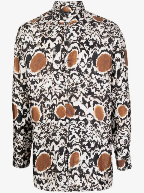 Edward Crutchley camisa manga larga con motivo abstracto