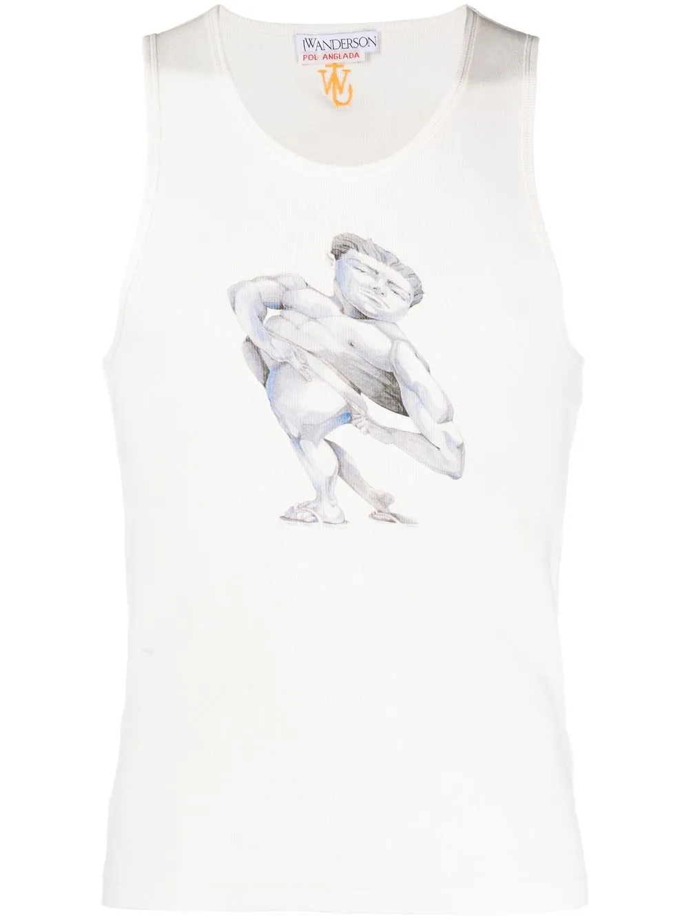 

JW Anderson graphic-print sleeveless vest top - White