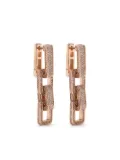 SHAY 18kt rose gold Triple Deco diamond earrings - Silver