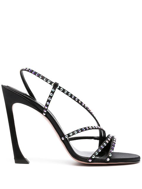 Pīferi Slingback-Sandalen mit Strass 120mm