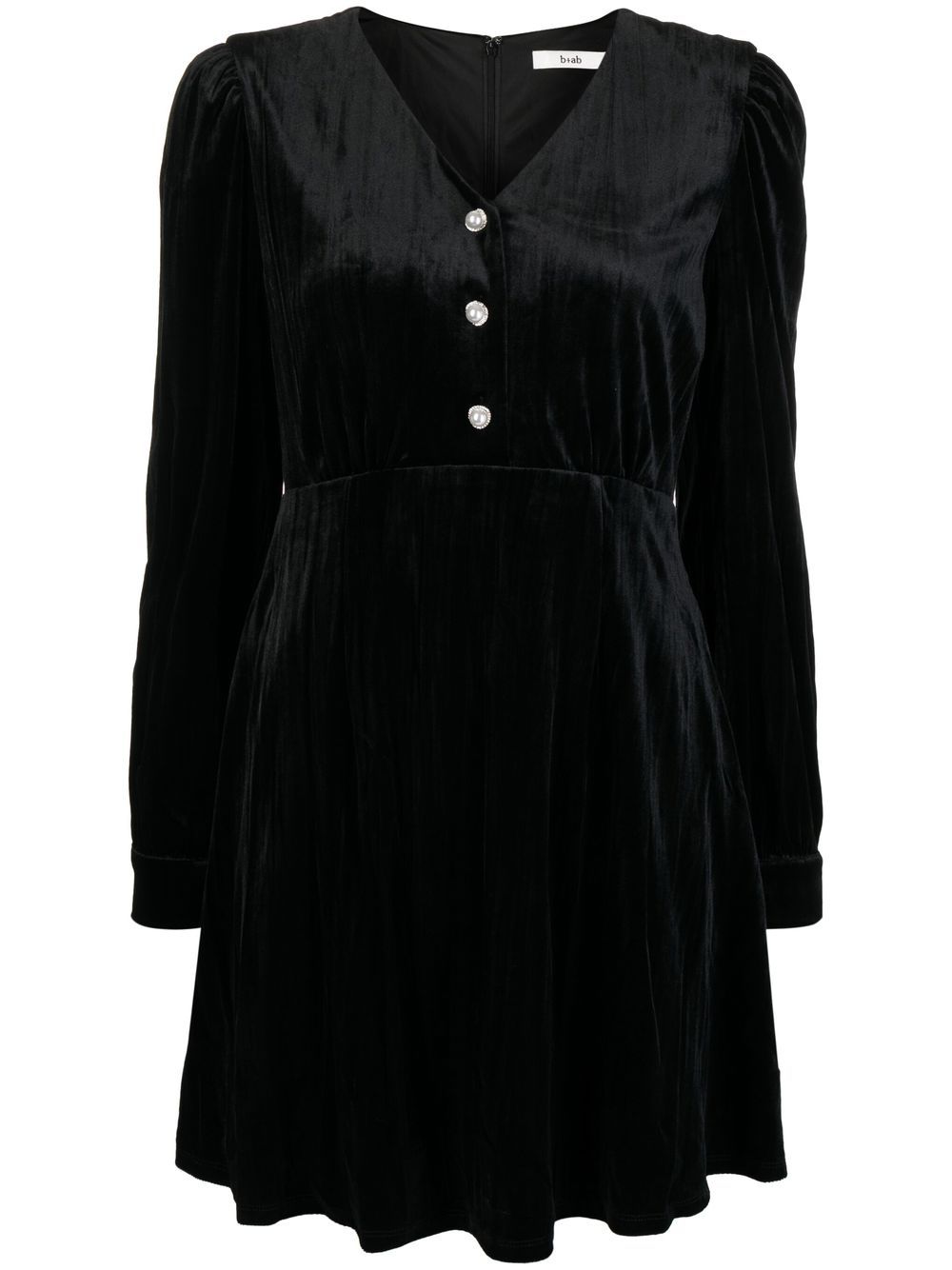 

b+ab vestido midi de terciopelo - Negro