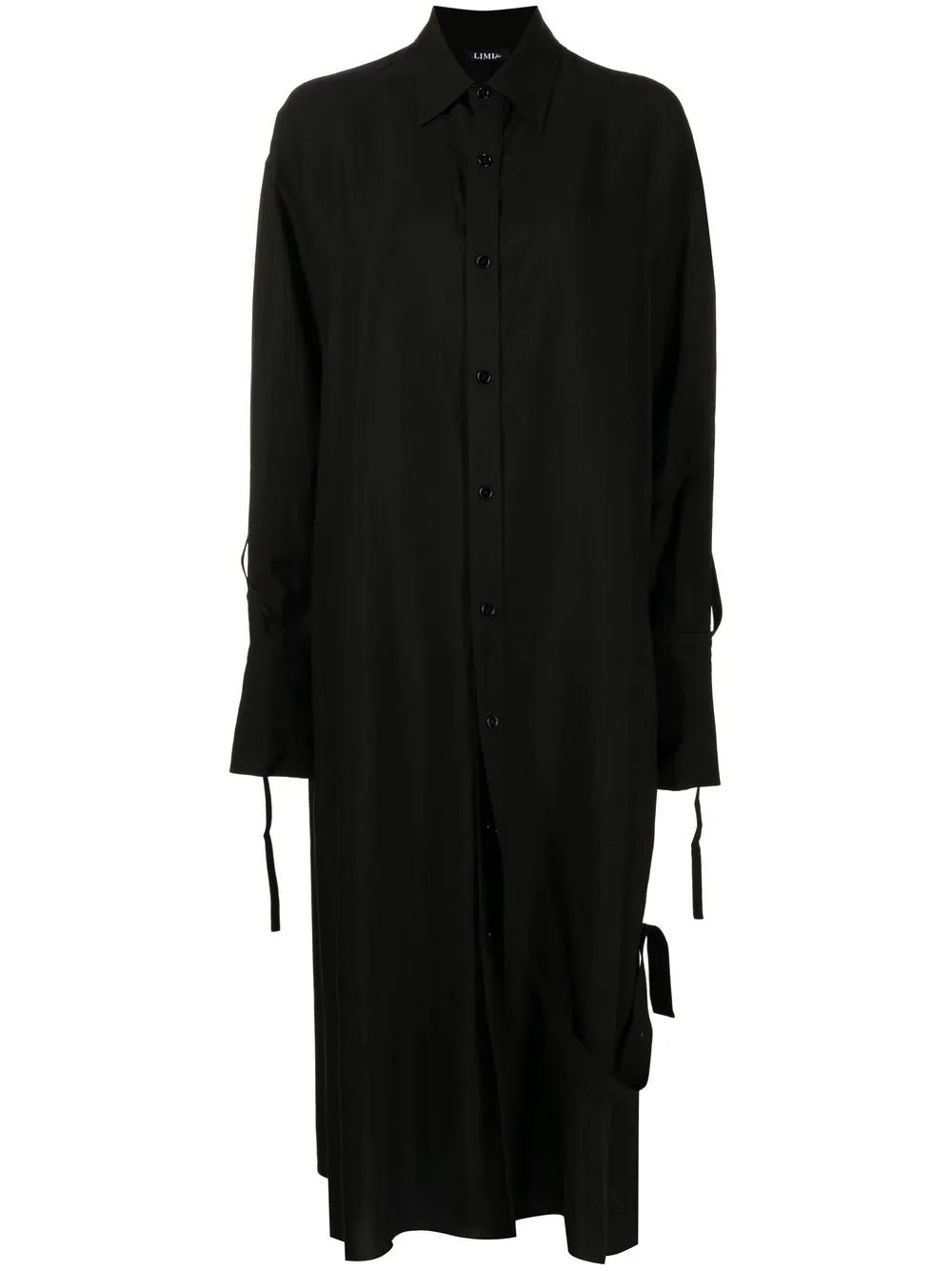 

Yohji Yamamoto vestido camisero largo - Negro