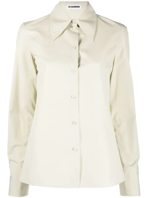 Jil Sander button-fastening poplin shirt
