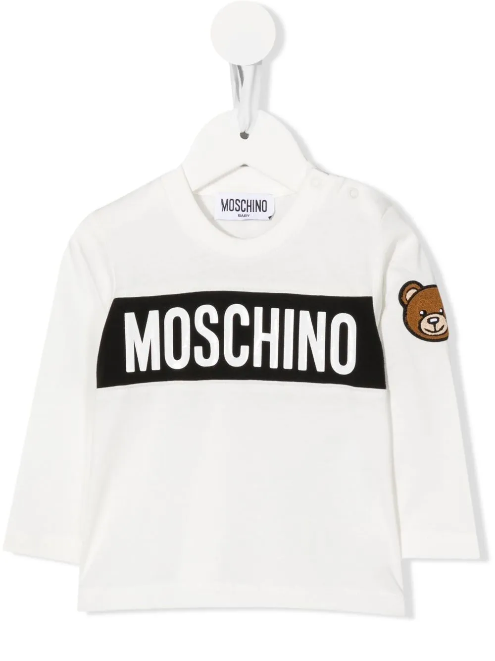 

Moschino Kids Teddy long-sleeve top - White