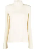 Veronique Leroy raw-cut edge long-sleeved top - Neutrals