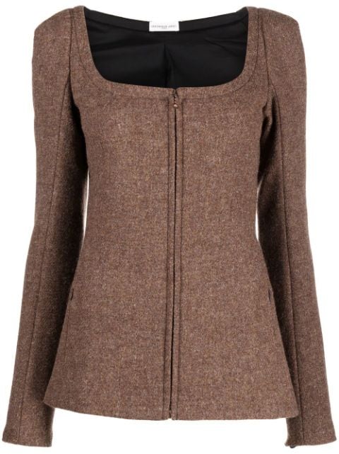 Veronique Leroy square-neck fitted jacket