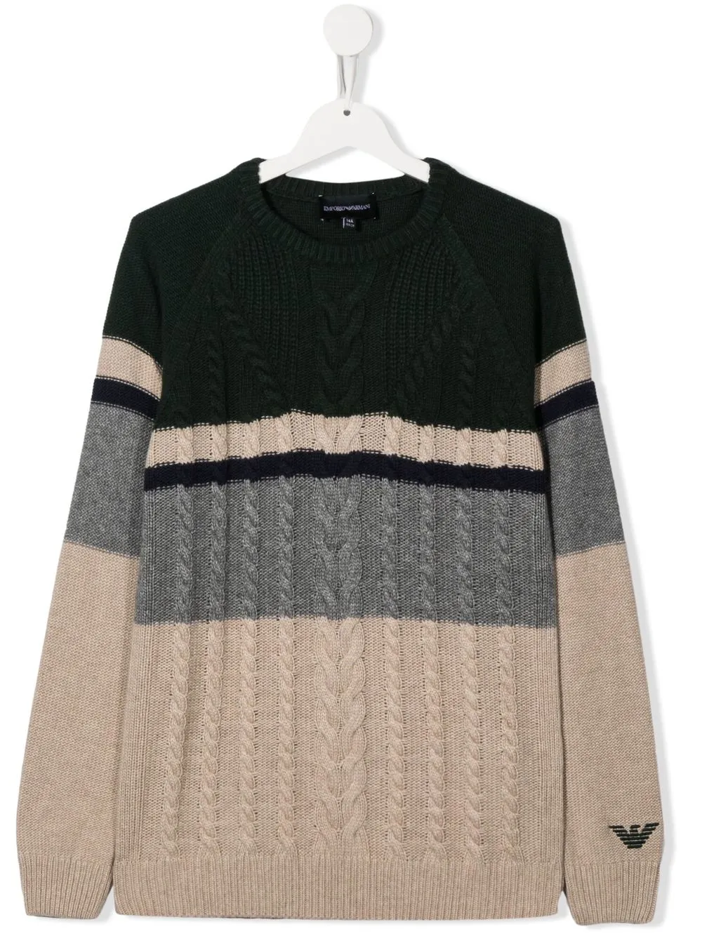 

Emporio Armani Kids TEEN cable-knit jumper - Neutrals