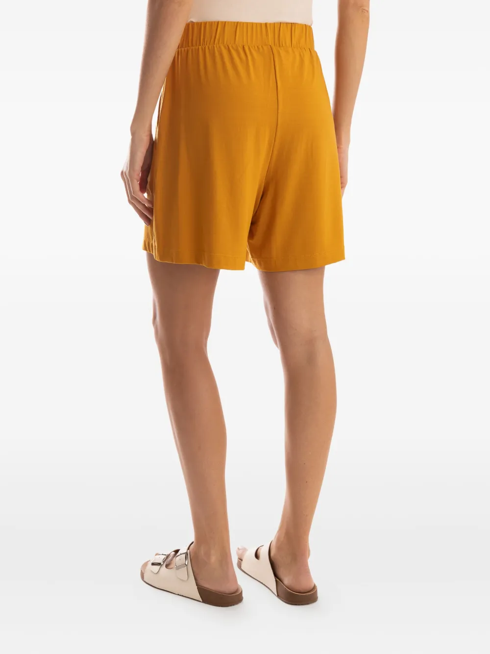 Lygia & Nanny Pocketed Pull-on Knee-length Shorts In Orange