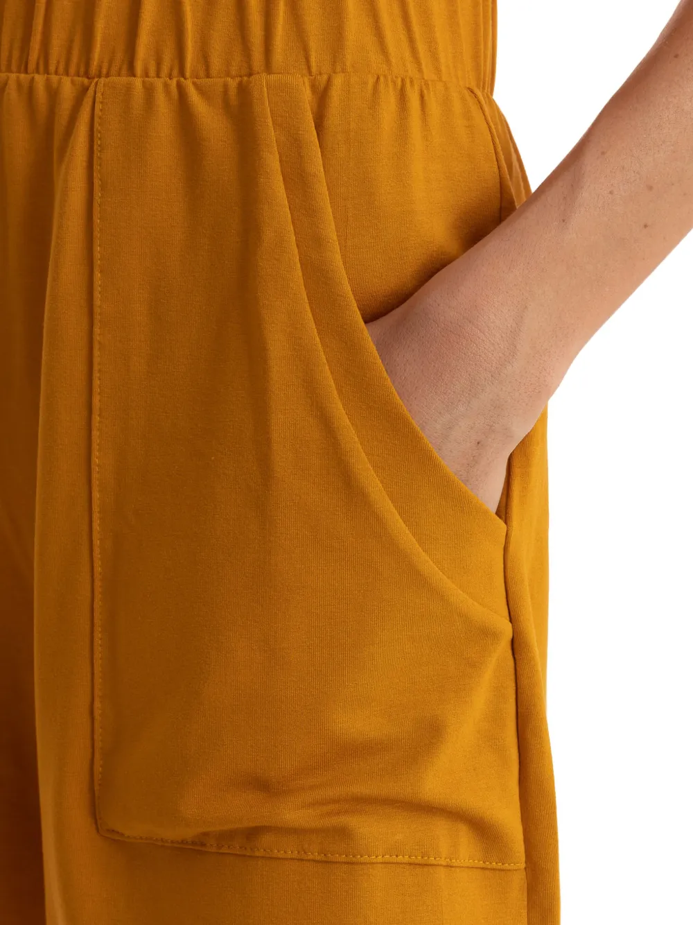 Lygia & Nanny Pocketed Pull-on Knee-length Shorts In Orange